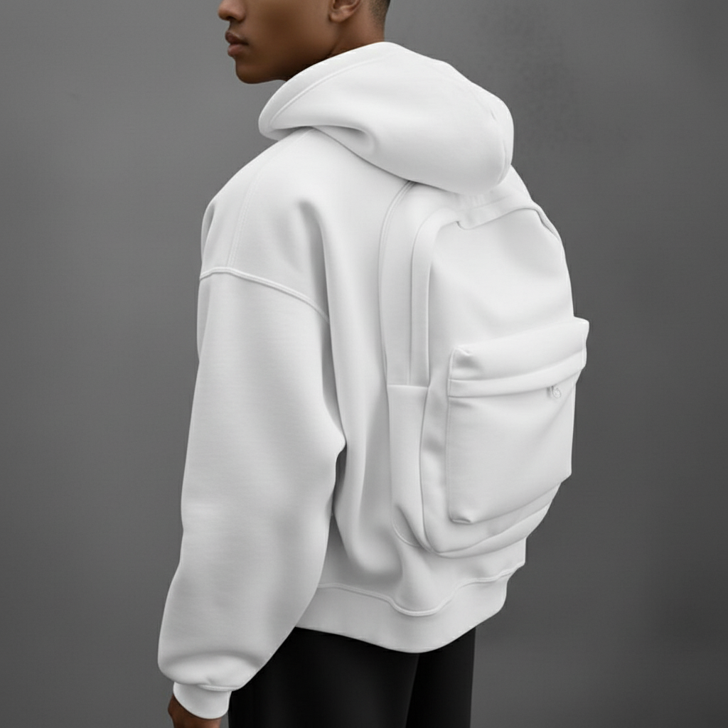 السويت شيرت الجديد  بالكابيشون و شكارة مدموجة فالظهر 🔥