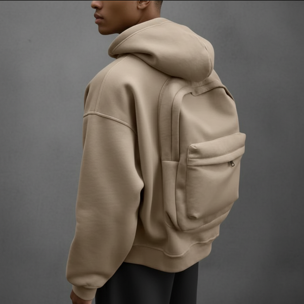 السويت شيرت الجديد  بالكابيشون و شكارة مدموجة فالظهر 🔥