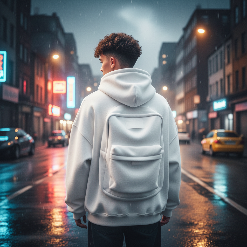 السويت شيرت الجديد  بالكابيشون و شكارة مدموجة فالظهر 🔥